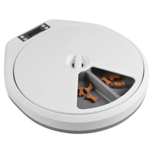 Duvo+ Automatischer Futternapf für Hunde 33x36cm, Weiß/Grau, 5 Fächer - Bild 1 von 4