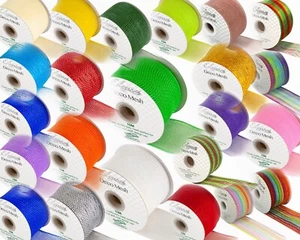 Rete Eleganza Deco Largo 63mm Nastro Regalo Avvolgimento, Arco, Matrimonio, Pasqua, Orgoglio - Foto 1 di 39