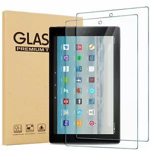 2 pcs Glass Screen Protector For Amazon Fire HD 10 2019/2017 9th Generation - Picture 1 of 5