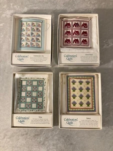 Celebration of American Quilts Tiles YOU CHOOSE 4 Designs 3.75" W x 4" H READ - Picture 1 of 17
