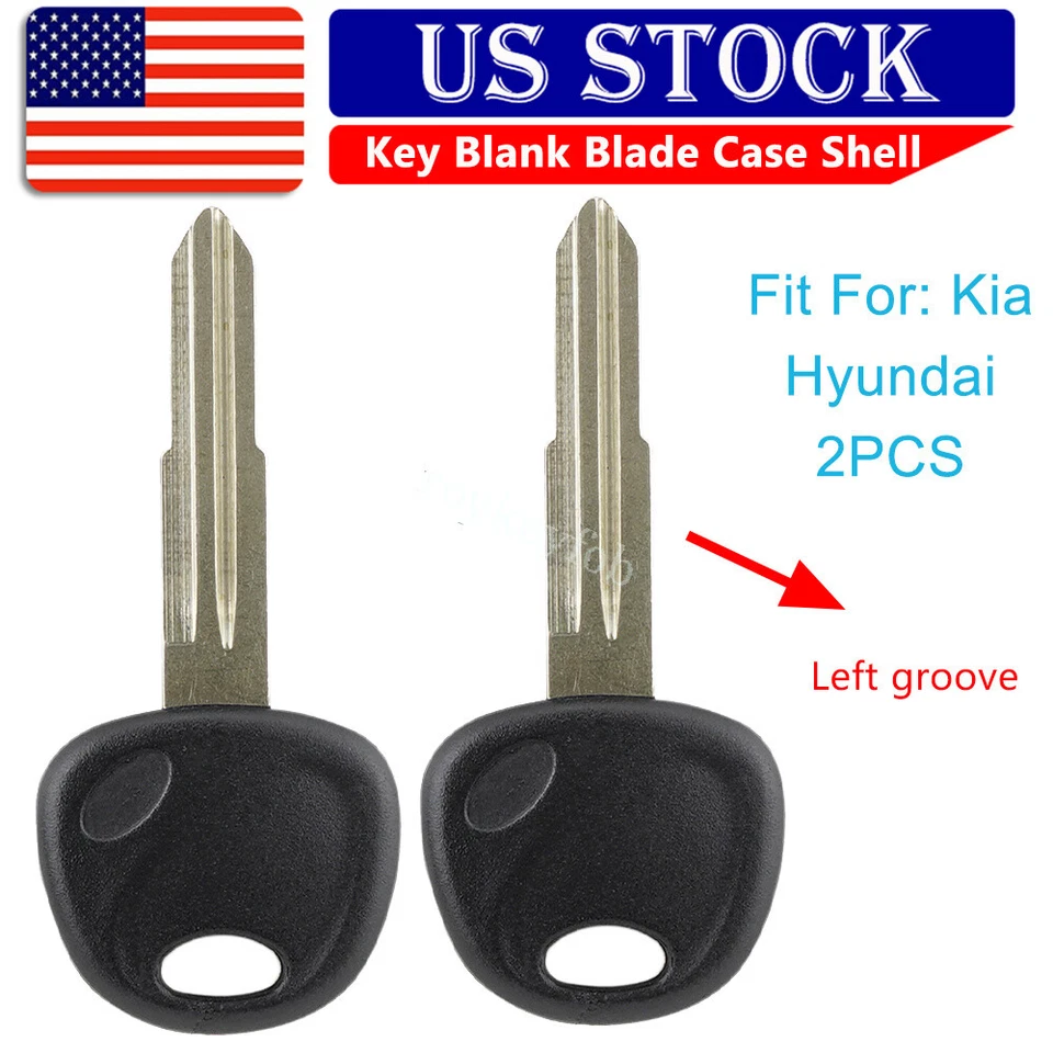 2 para Hyundai Accent 2006-2010 2011 transpondedor encendido llave coche estuche en blanco Foto 1 de 4