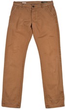 Jack & Jones Original Denim Pants Mens Button Fly Slim Fit Trouser Jeans Brown