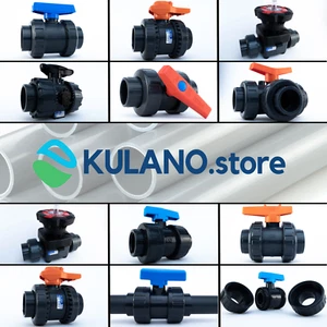 PVC-U Kugelhahn | PVC 3 Wege Kugelhahn | Pool Kugelhahn | Ø16-110mm | EU-Quality - Bild 1 von 63