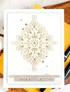 Metal Cutting Dies Stitched Frame Background Sew Card Making Sewing Embroidery - Picture 1 of 4