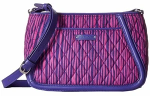 VERA BRADLEY TRIMMED TRAPEZE CROSSBODY BAG IMPRESSIONISTA STRIPE NEW W/TAG RV$78 - Picture 1 of 4