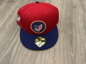 New Era Cincinnati Reds Hat 59FIFTY Men’s Size: 7 3/4 Red Blue Gold - Picture 1 of 6