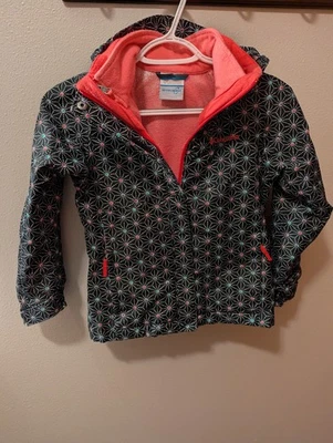 Columbia Interchange Jacket/Coat W/Hood - Double Zip - Multicolor- Girls Size XS - Image 1 of 4