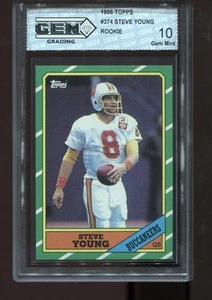 Tarjeta de radiocontrol Steve Young Rookie 1986 Topps #374 patio San Francisco 49ers gema como nueva 10 - Imagen 1 de 2