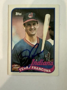 1989 Topps #31 Terry Francona Cleveland Indians Signed Autograph (VJ3) - Picture 1 of 6