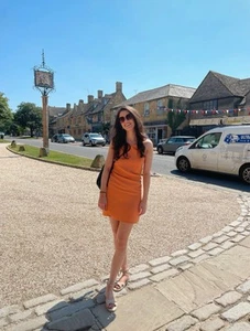 Women’s XS Orange Mango Summer Sun Dress - Picture 1 of 4