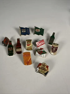 1980s Lot of BEER Advertising Pins Vintage labatt, coors, molson lot of 12 - Imagen 1 de 11