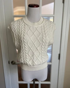 Anthropologie Maeve Pulloverweste mit Zopfmuster Größe S - Bild 1 von 3