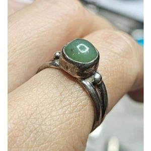 Vintage Navajo Stil Sterlingsilber Jade Damenring Größe 7 - Bild 1 von 4