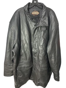 Guide Gear Field Tested Black 100% Leather Jacket Men’s 4XLB Heavy Duty Coat - Picture 1 of 12