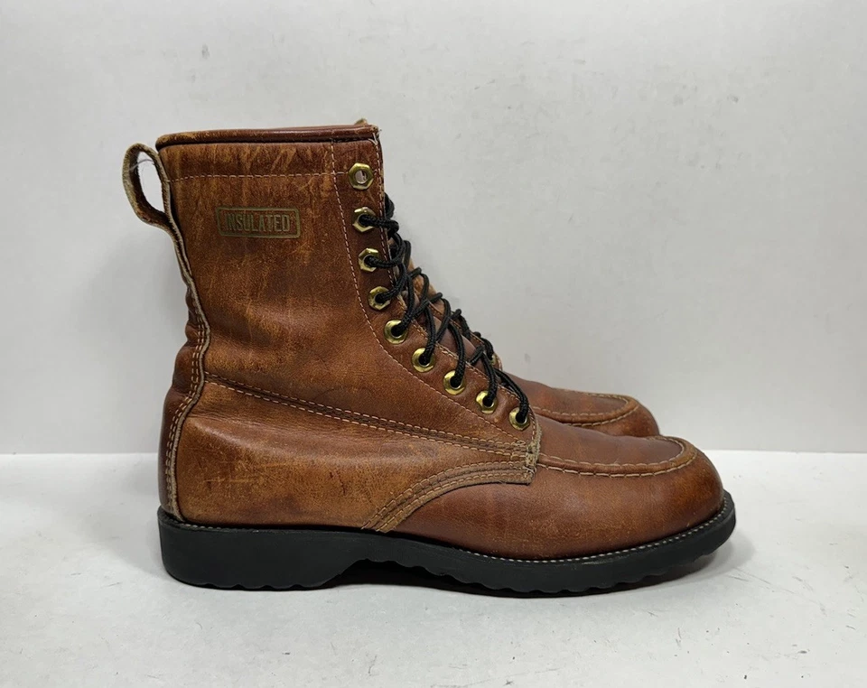 Vintage Thom McCan Leather Boots Men’s Size 9 E Made in USA Combat Rugged 70s - Image 1 of 4