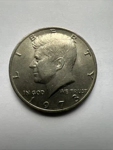 Kennedy Half Dollar Münze 1973, ohne Münzzeichen, zirkuliert, ungradiert - Bild 1 von 2