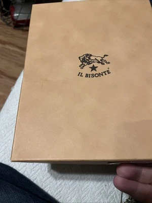 IL BISONTE Notebook Cover Leather Logo 13×9cm New In Box With Cover Bag - Image 1 of 4
