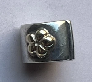 925er Sterling Silber Pandora Charm mit vergoldeter Blüte für Pandora Armreif - Bild 1 von 6