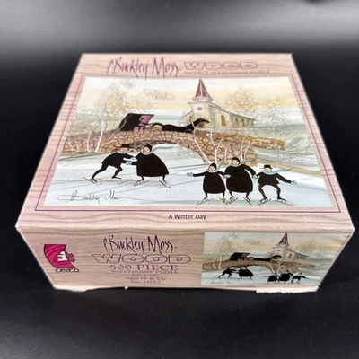 P Buckley Moss A Winter Day 500 Piece Wood Jigsaw Puzzle 2003 Complete - Image 1 of 4