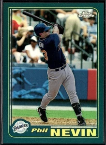 2001 TOPPS CHROME RETROFRACTOR PARALLEL #8 PHIL NEVIN PADRES CENTERED RARE SP - Picture 1 of 2