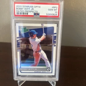 2020 Donruss Optik Bobby Witt Jr. bewertet Prospect RP-2 PSA 10 Rookie-Karte RC - Bild 1 von 3