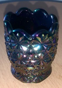 Vintage Fenton Toothpick Holder Iridescent Carnival Glass Rainbow - Picture 1 of 8