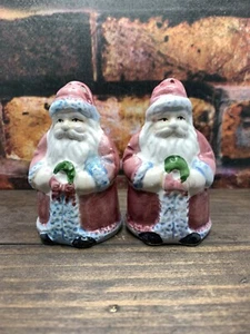 Antiguo salero y pimentero vintage de cerámica de Navidad Saint Nick/Santa-años 70 - Imagen 1 de 12