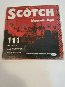 Vintage Scotch Magnetic Tape Reel to Reel 111 Plastic Splice Free 1200 ft Used - Picture 1 of 3