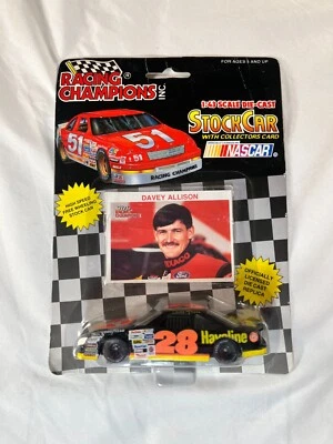 Vintage NASCAR 1992 Racing Champions Die Cast Car Davey Allison #28 NEW - Image 1 of 4