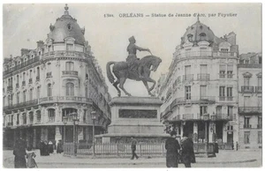 ORLÉANS 45 Statue de Jeanne d'Arc par Foyatier CPA animée non circulée ~1910 - Picture 1 of 2