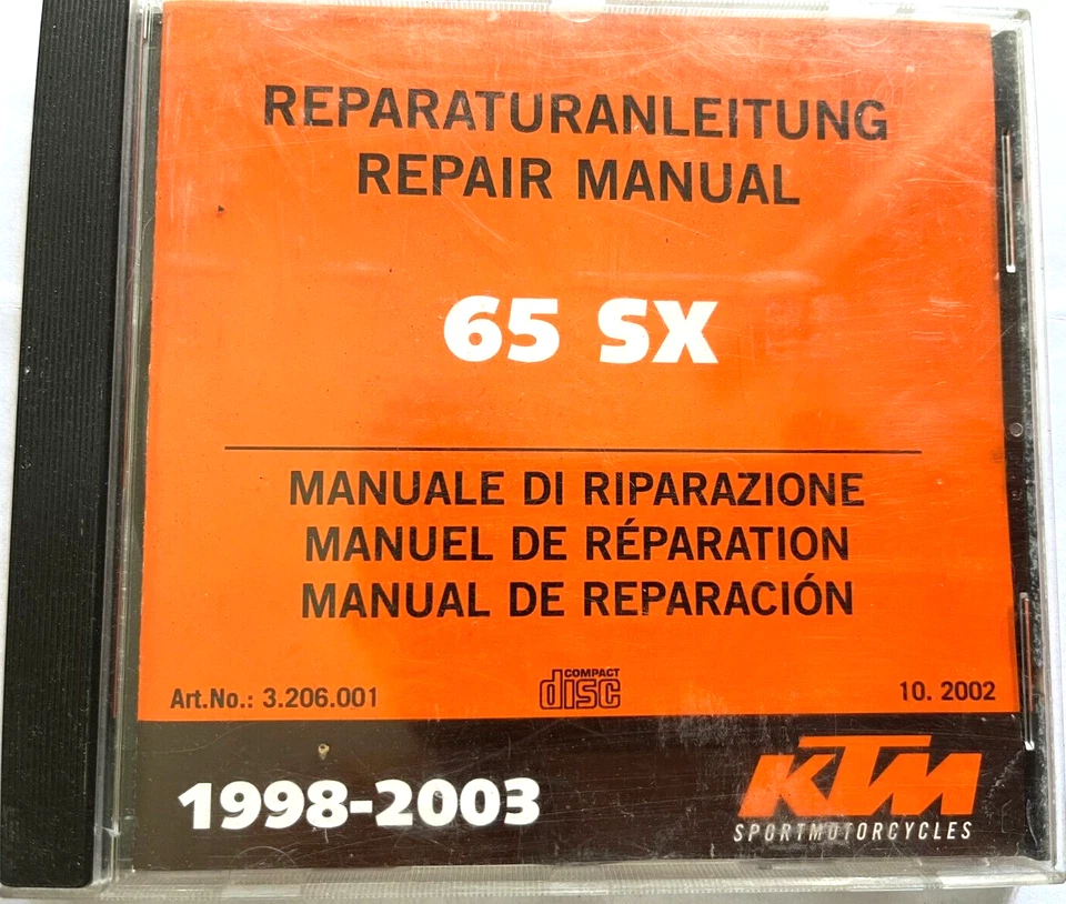 CD Manual De Taller Taller Libro KTM 65 SX 1998-2003 3.206.001 - Imagen 1 de 1