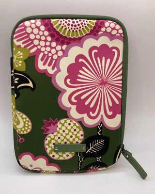 Vera Bradley Neoprene Cushioned Tablet Case Olivia Pattern Green Pink Black - Image 1 of 4