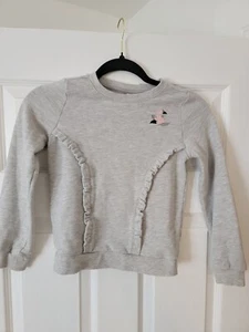 Janie And Jack Sweatshirt Girls Size 8 Crewneck Long Sleeves Gray - Picture 1 of 7