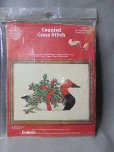 Nuevo de lote antiguo Janlynn 1984 Country Red Head Pato Contado Puntada de Cruz #59-2 - Imagen 1 de 8