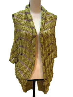 Lumiere Womens Cardigan Striped Open Sweater Size S/M - Image 1 of 4
