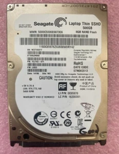 Seagate 500GB ST500LM000 SATA 64MB 5400RPM Laptop Thin SSHD 8GB NAND FLASH - Picture 1 of 2