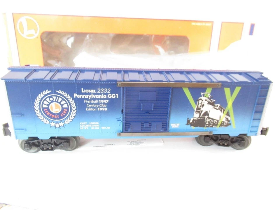 LIONEL LIMITED PROD. 29227 CENTURY CLUB 2332 GG-1 BOXCAR - 0/027- NEW- A-SH - Image 1 of 1