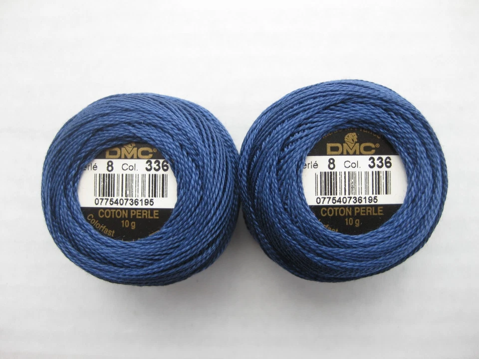 DMC Pearl Cotton Ball Size 8 87yd Navy Blue 077540736195