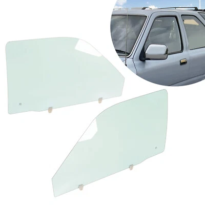 Left & Right Side Front Door Window Glass For Toyota Pickup 1989-1995 W/O VENT - Image 1 of 4