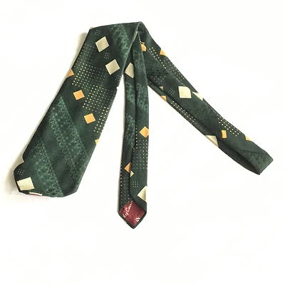 CORBATA CORBATA VINTAGE PARA HOMBRE FORMAL INFORMAL BIRMANIA OLEG CASSINI KG ORO VERDE DIAMANTES Foto 1 de 4