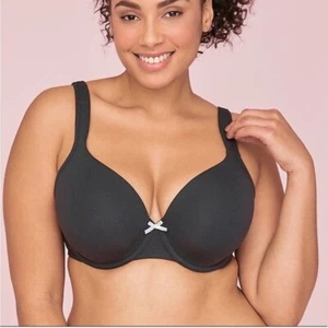 Neu mit Etikett Cacique Damen-BH schwarz leicht gefüttert volle Abdeckung Größe 42F - Bild 1 von 6