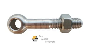 (4) Plain Eye Bolt 316-NM / A4 Stainless Steel 3/8" x 2.5" / M10 x 60 mm 1200403 - Picture 1 of 1