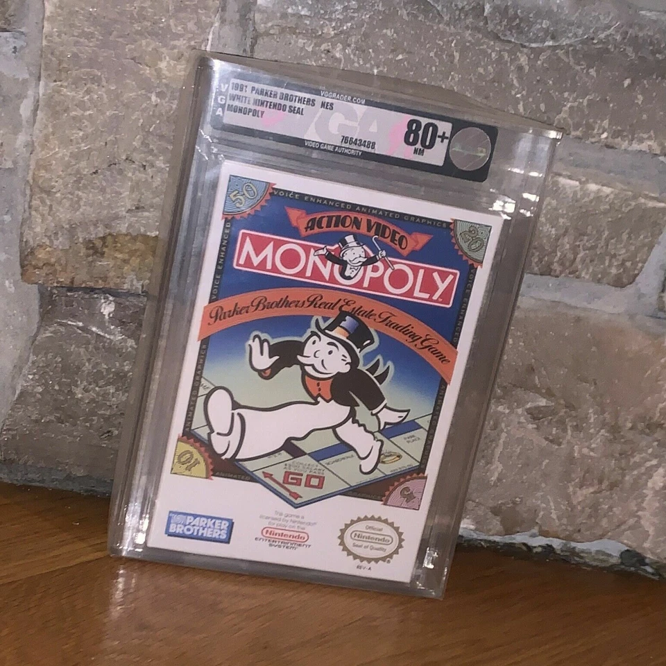 Brand New 1991 Monopoly Factory Sealed H-Seam VGA Graded 80+ Nintendo Game - Image 1 of 4