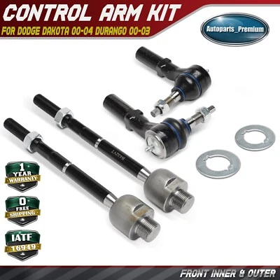 Конец переднего внутреннего и внешнего анкерного стержня для Dodge Dakota 00-04 Durango 00-03 4WD 4 шт. - Изображение 1 из 4