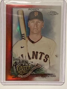2022 Topps Allen & Ginter Chrome Buster Posey Red Refractor #5/5 1/1 Giants SSP - Picture 1 of 7