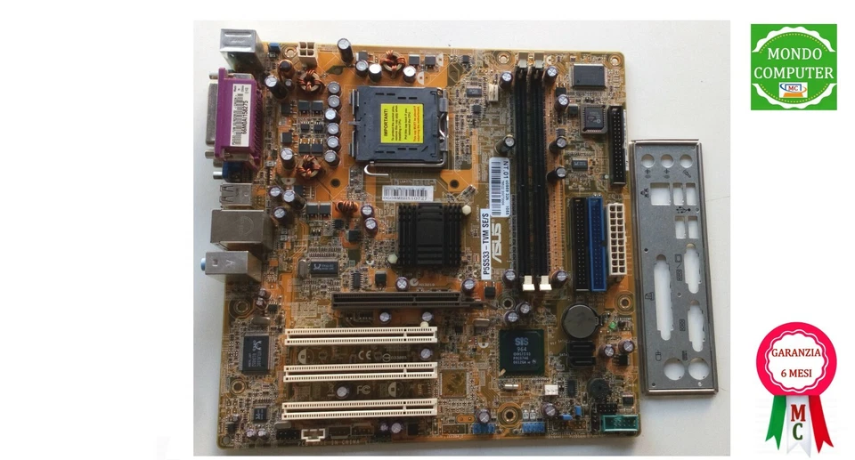 SCHEDA MADRE SOCKET 775 ASUS P5S533-TVM SE/S  + LAMIERA BACK PANEL  - Immagine 1 di 1