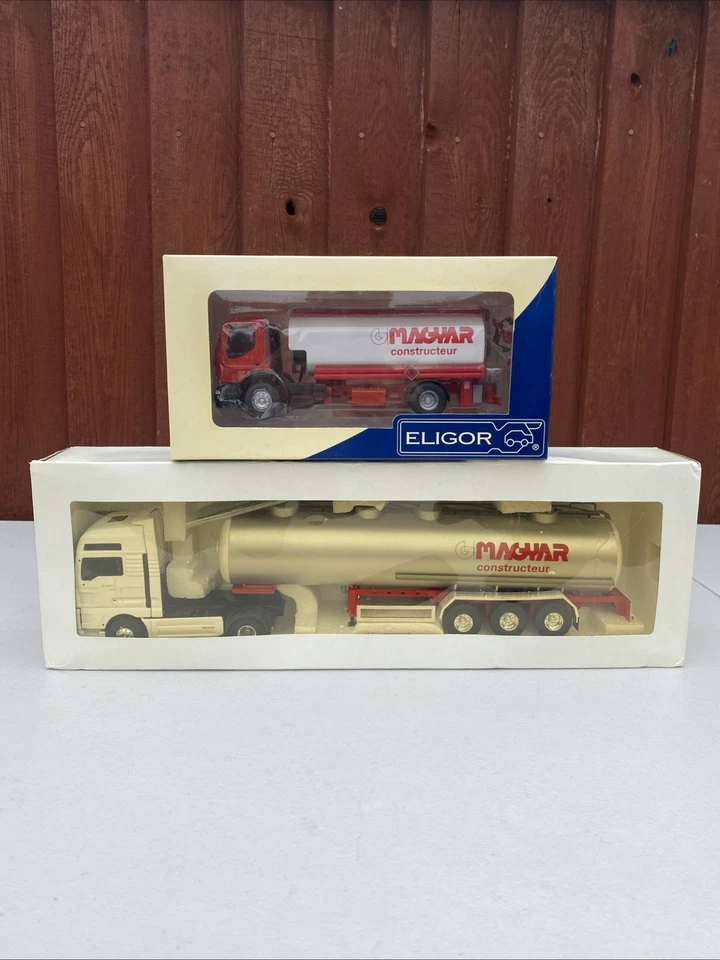 Paquete Eligor escala 1:43 MAN TG XXL Citerne Magyar 112423 y PORTEUR RENAULT Foto 1 de 4