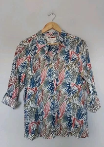Camisa Larissa para mujer Seasalt 10 GOTS-Certificado Algodón Orgánico Tiza Multi QVC  - Imagen 1 de 5