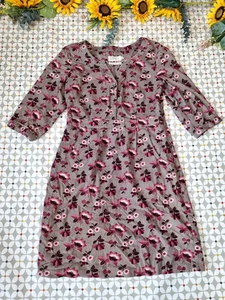 Seasalt Cornwall Paxton leichtes Cordkleid Gr. UK 10 grau rosa lila - Bild 1 von 9