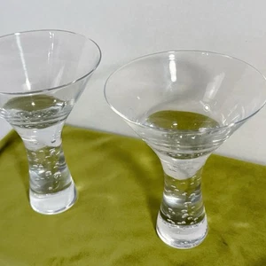 Crate & Barrel Verve Bubble Stiel Martini & Gläser 7oz Set 2 Mid-Century Modern - Bild 1 von 7